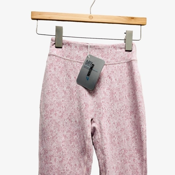 NWT GYMSHARK Compression Fit Fleur Texture Leggings Dusky Pink Marl - Picture 4 of 10